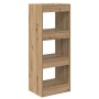 Freistehendes vidaXL Bücherregal Braun mit 3 Fächern aus Holzwerkstoff, moderne rustikale Holzoptik.