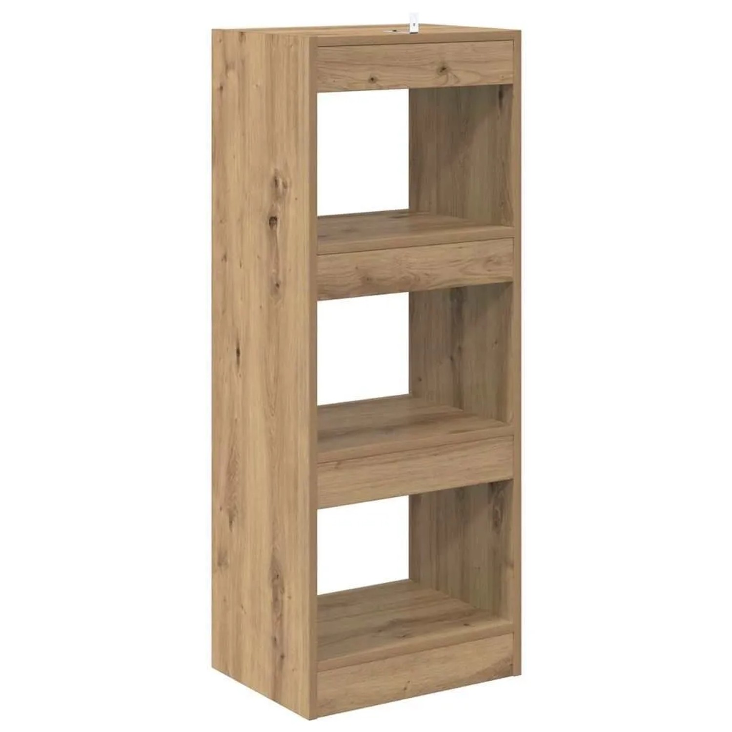 Freistehendes vidaXL Bücherregal Braun mit 3 Fächern aus Holzwerkstoff, moderne rustikale Holzoptik.