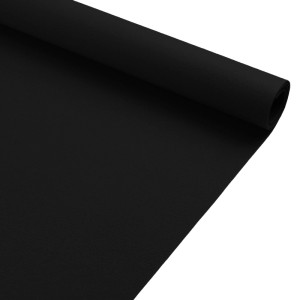 Schwarzer Primaflor Eventteppich Rips Dublin als Rollenware (2,00m x 6,50m).