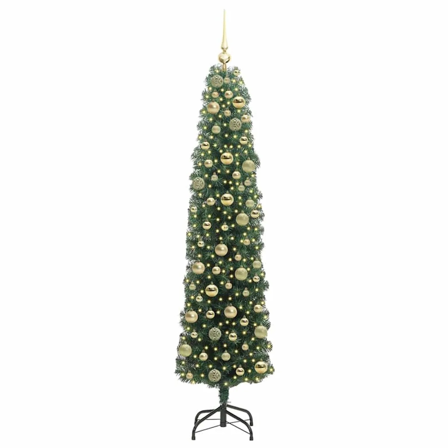 vidaXL Künstlicher Weihnachtsbaum mit 300 LEDs mit Ständer Grün 180 cm 3394947