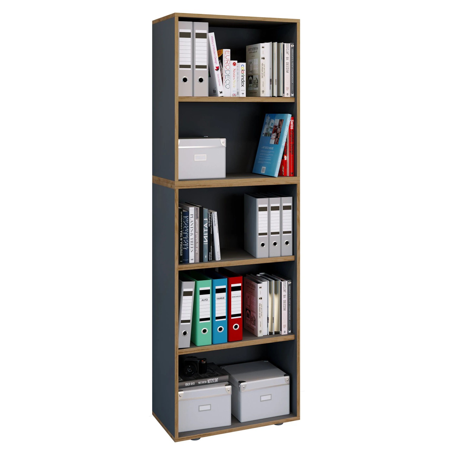 VCM Büroregal & Bücherregal Salia Anthrazit