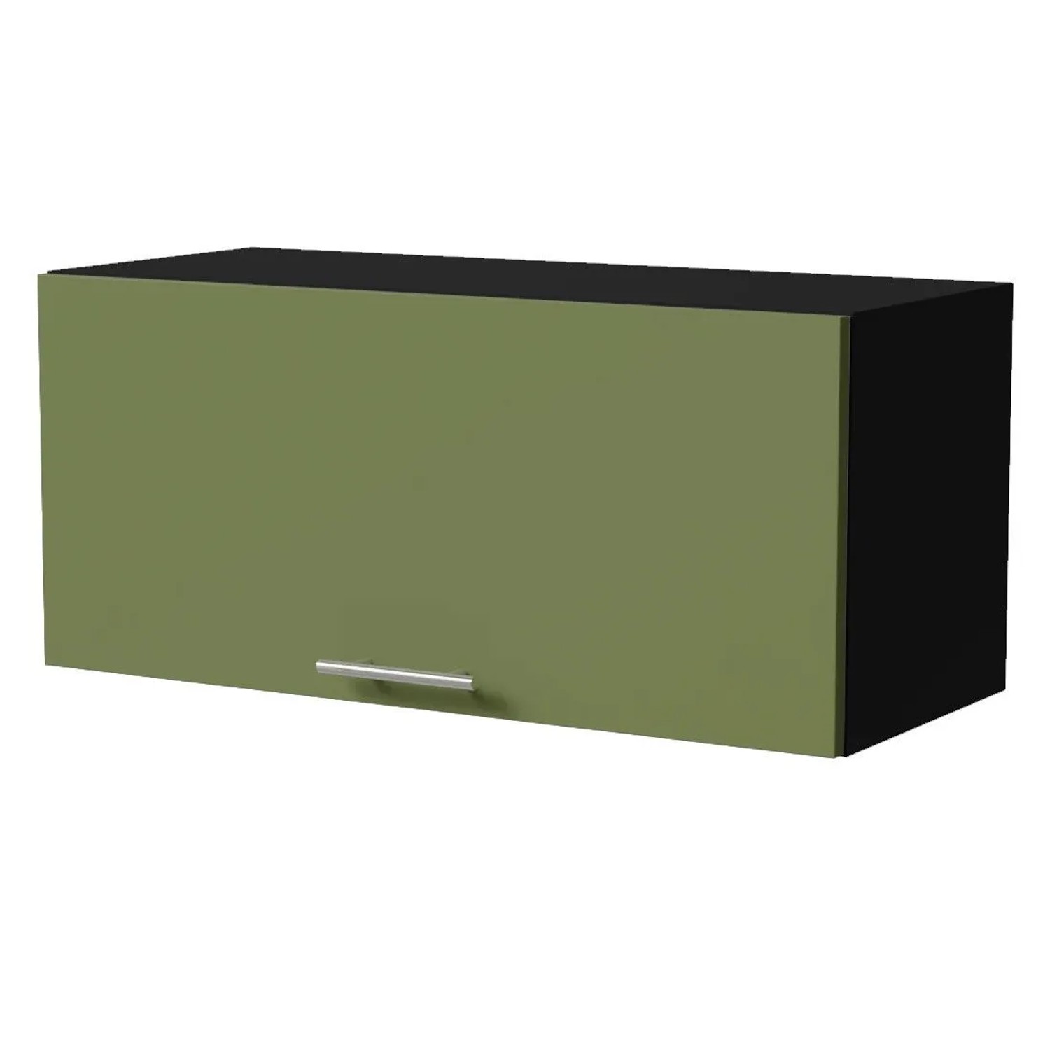 Feldmann-Wohnen Klapphängeschrank Brerra W4B/80 Schwarz / RAL 6025 farngrün Matt 80 / 32,5 / 36cm mit Blum Aventos Klapp...