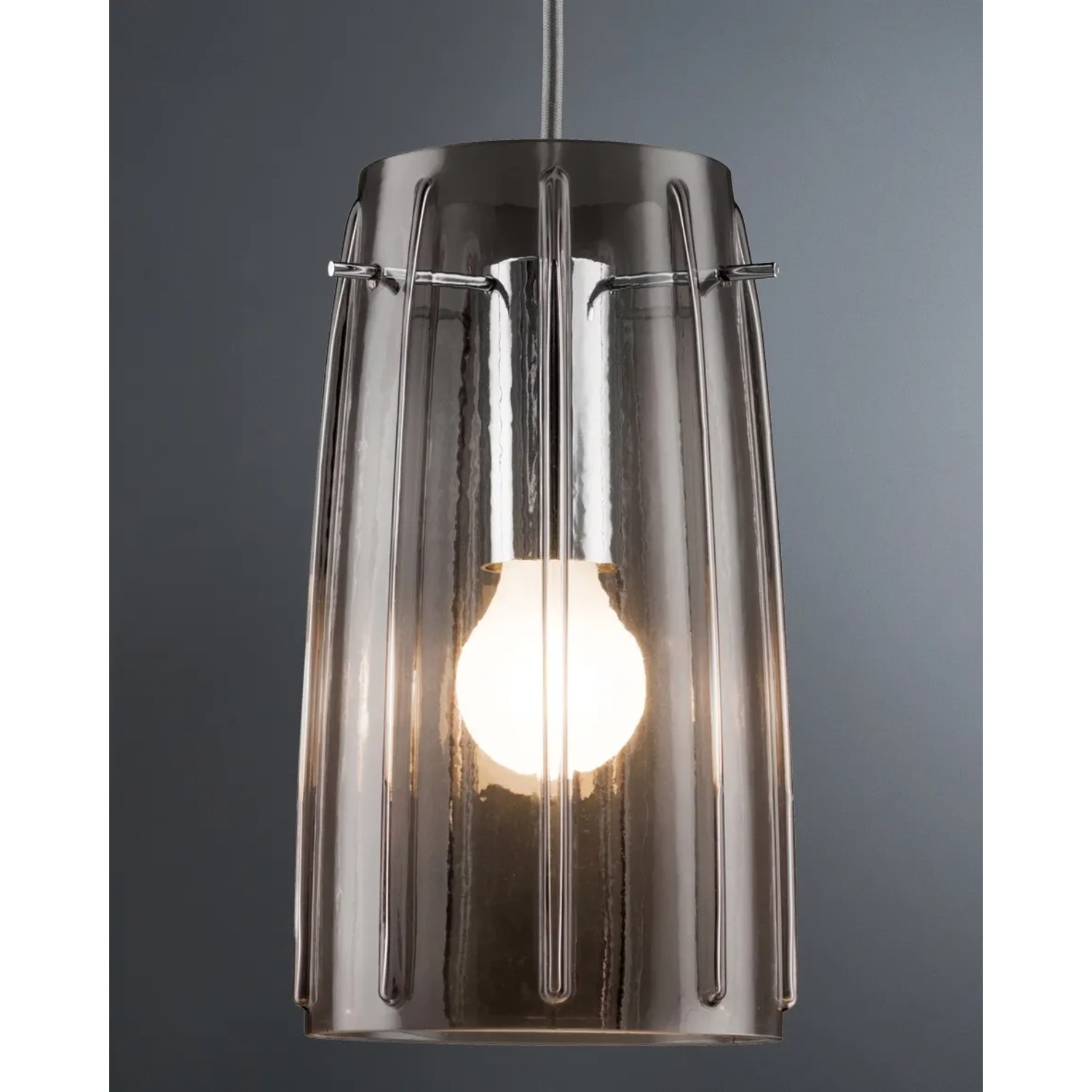 Paulmann URail Lampenschirm Vico aus Rauchglas, Ø 15,2 cm, für Schienensysteme.