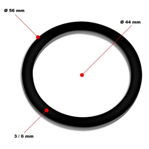 Schwarzer Dichtungsring für SunSun CPF-20000 Druckteichfilter, Ersatzteil für Teichfilteranlagen.