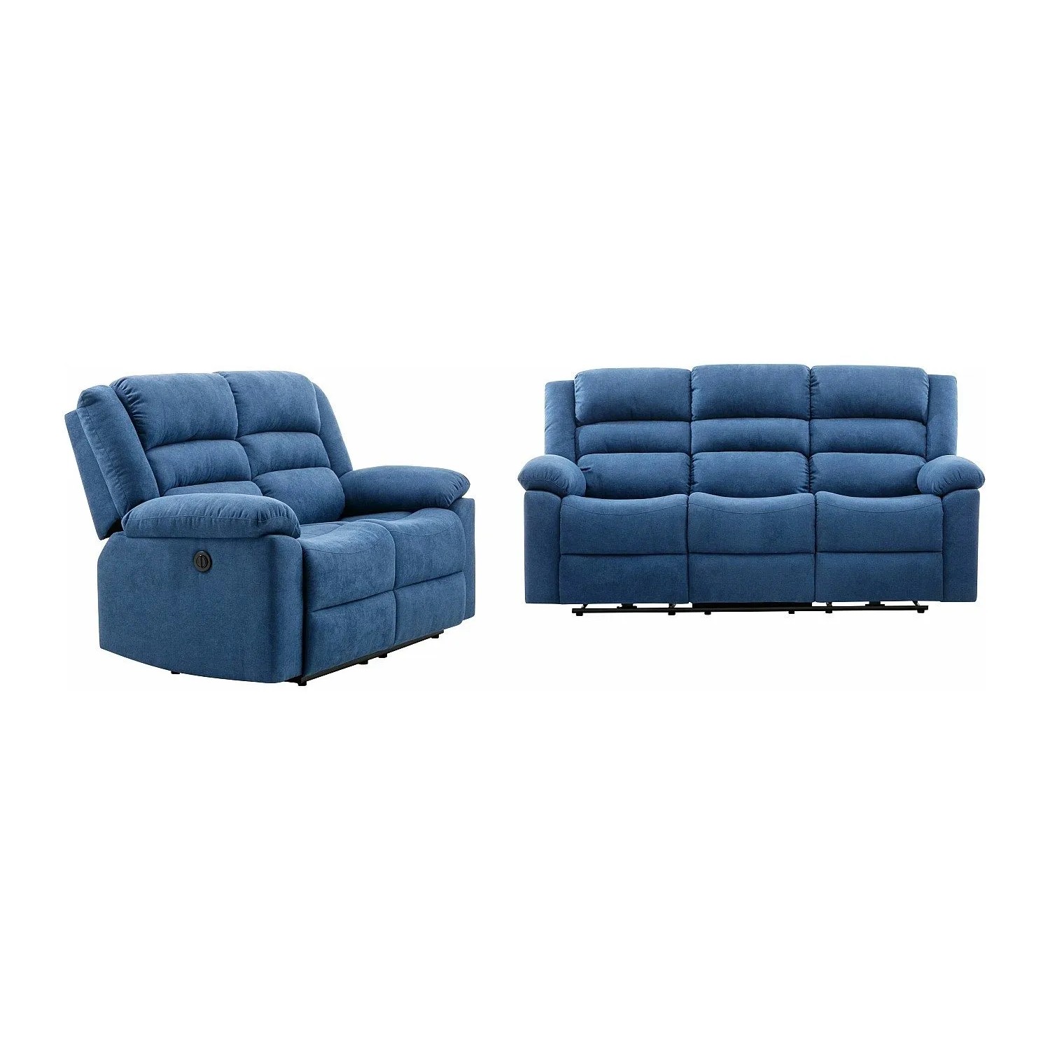 Vente-unique Couchgarnitur Burolo Blau 144 cm  199 cm
