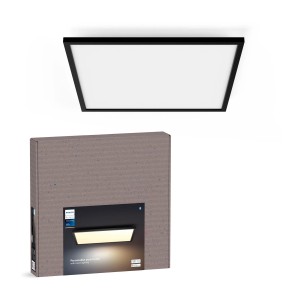 Philips Hue Aurelle LED-Panel, 60x60 cm, in Schwarz, mit Verpackung.
