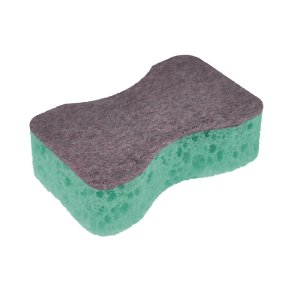 Abrazo CeraGlanz Schwamm für Glaskeramik, 4er-Pack, grün/grau.