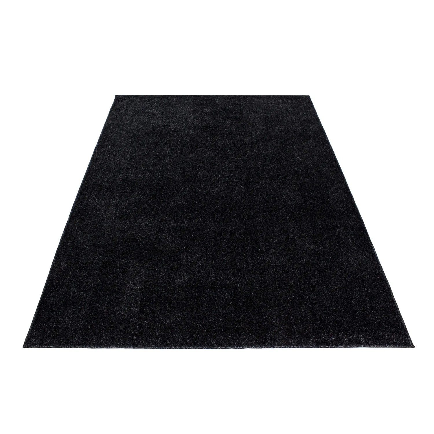 Anthrazitfarbener Kurzflorteppich Ayyildiz Ata 7000, 80x250 cm. Schlichtes Design für Wohnräume.