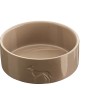 Beiger Keramik-Hundenapf (1,9 l) mit Hundeprägung, Osby Glazed von Hunter.