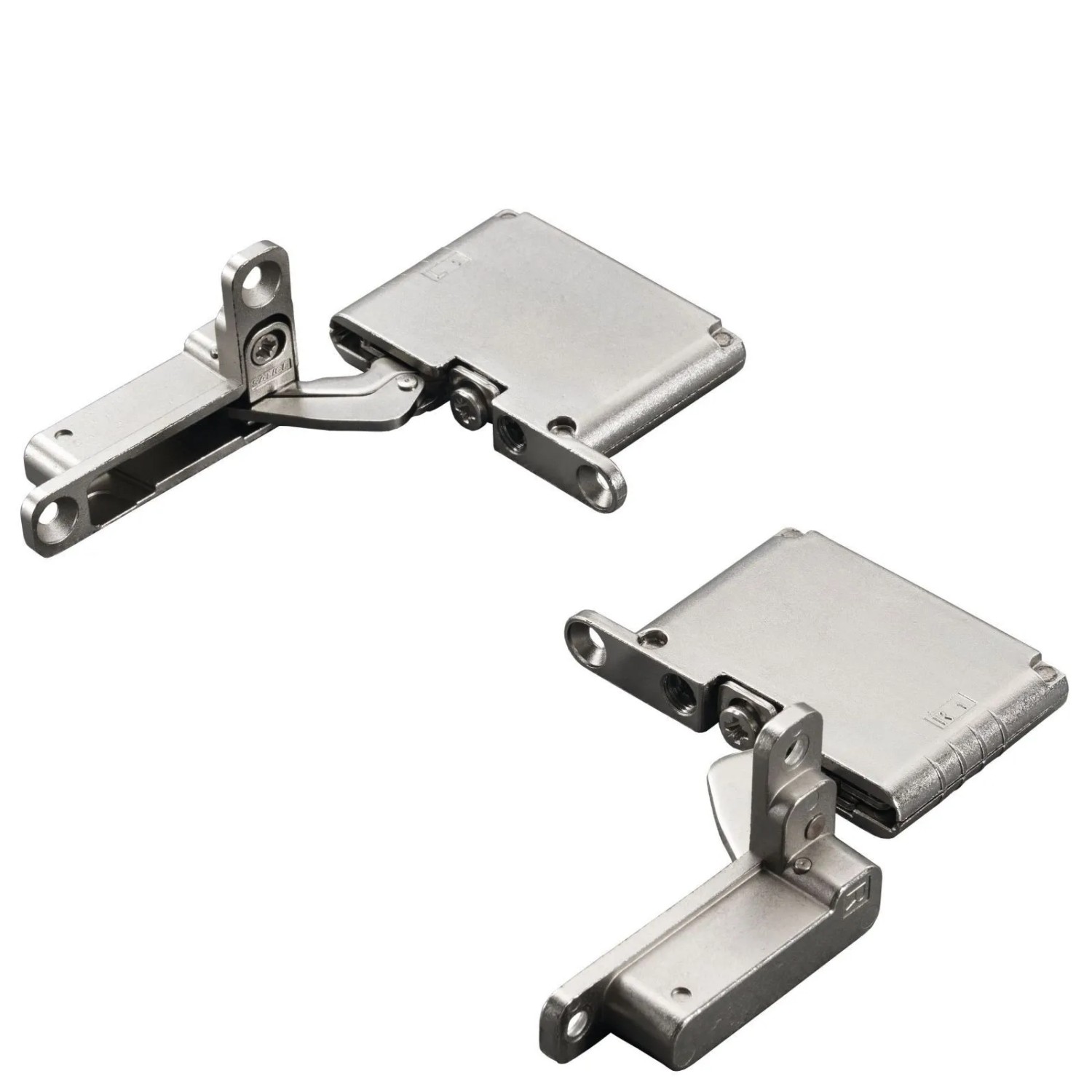 SALICE AIR Scharnier Nickel Matt 105 Grad Set mit Dämpfung für Schwere Holztüren Bis 25 Kg