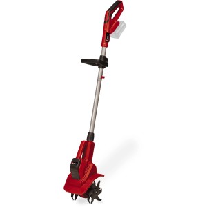 Einhell Akku-Bodenhacke GE-CR 18/20 Li E Solo, rot, mit Hackmessern. Für die Bodenbearbeitung im Garten.