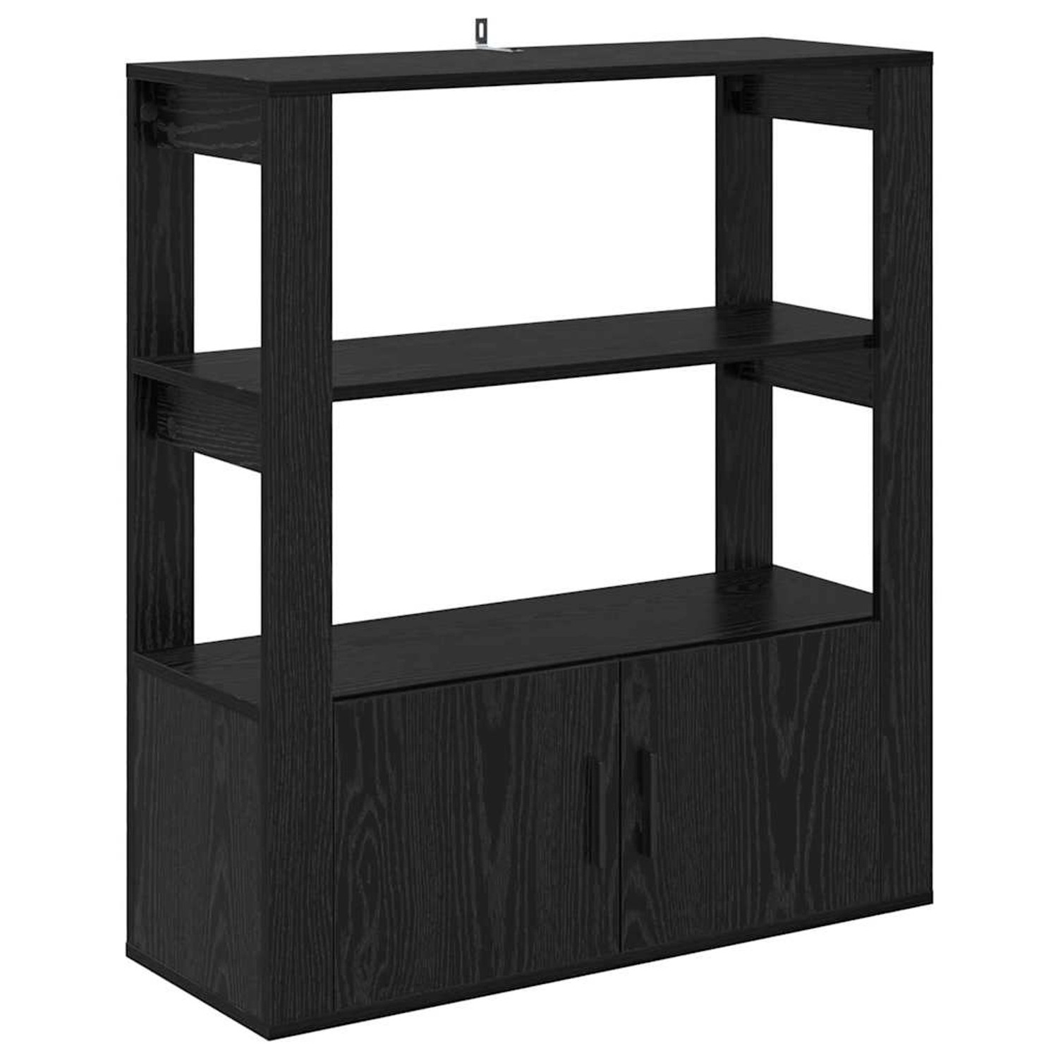 vidaXL Sideboard Schwarz Eichen-Optik 30 x 80 x 90 cm Holzwerkstoff 881095 günstig online kaufen