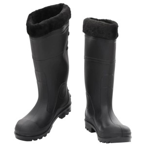 vidaXL Gummistiefel mit Herausnehmbarem Innenfutter Schwarz Größe 38 PVC 137596