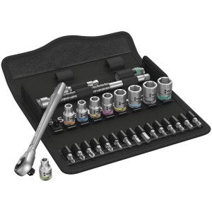 Wera 8100 SA 7 Zyklop Metal Knarrensatz Durchsteckvierkant 1 4 Zoll Antrieb 004017