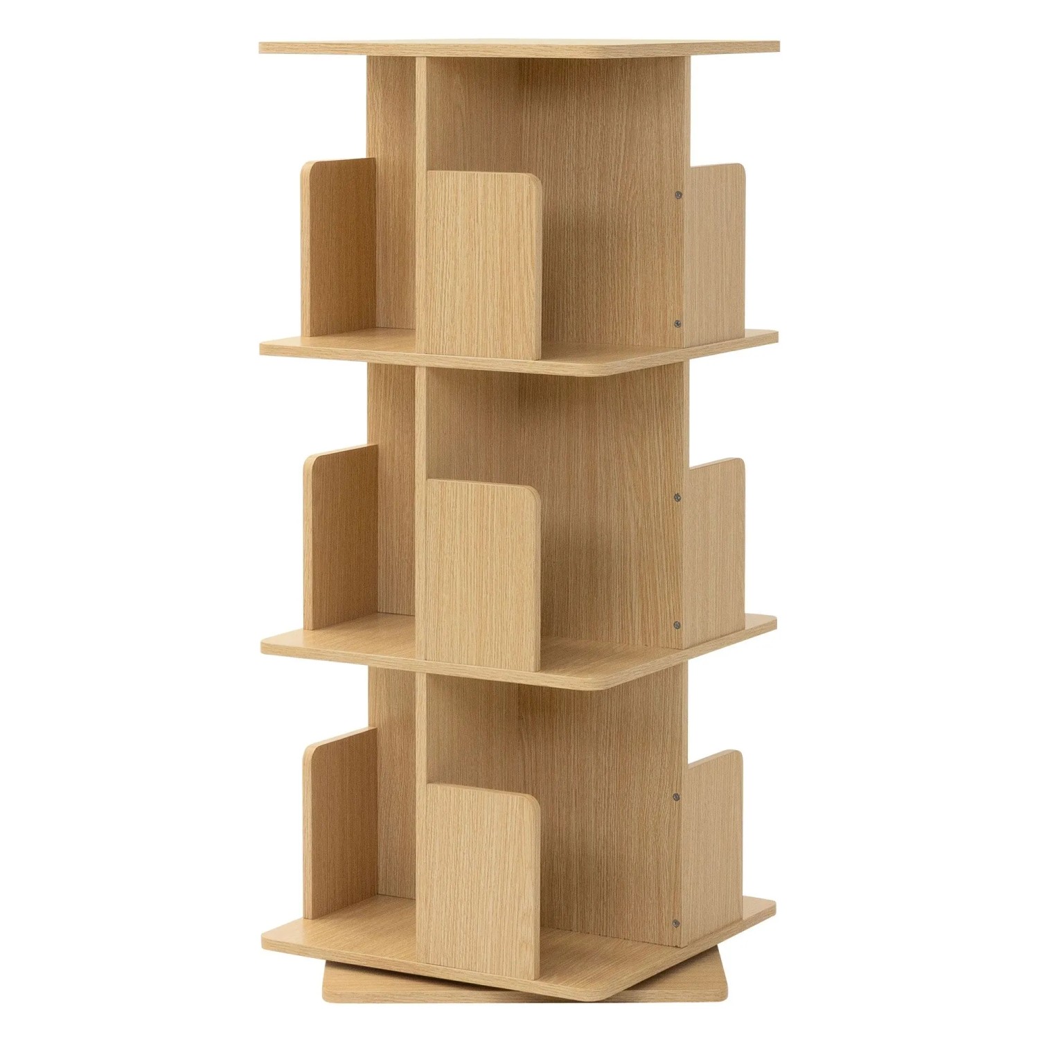 ML-Design Bücherregal Kinder 3 Ebenen Eiche 40x94x40 cm Drehbar 360°