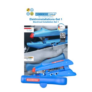 WEICON Elektroinstallations-Set 1: Zangen-Set zum Vercrimpen und Abisolieren von Kabeln.