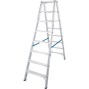 Krause Doppelleiter Stabilo mit 2x8 Stufen, Aluminium Leiter für den sicheren Einsatz.