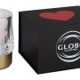 Globo Tischleuchte Lizzy gold mit Deko-Steinen und Geschenkbox.