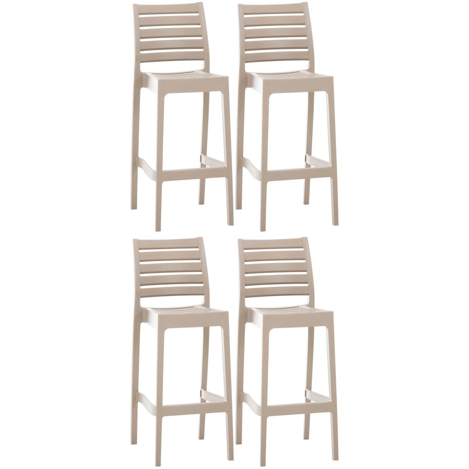 CLP 4er Set Barhocker Ares Schlamm