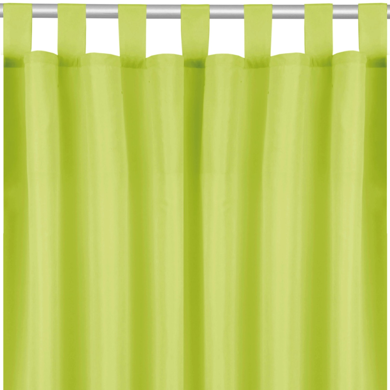 Grüner Dekoschal Ellen mit Schlaufen, 140x225 cm, Fenstervorhang für Wohnräume.