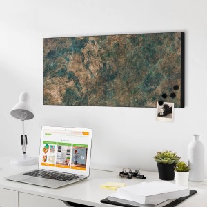 Banjado Magnettafel 78x37cm mit Kupfer Patina Motiv als Wanddekoration mit Magneten.