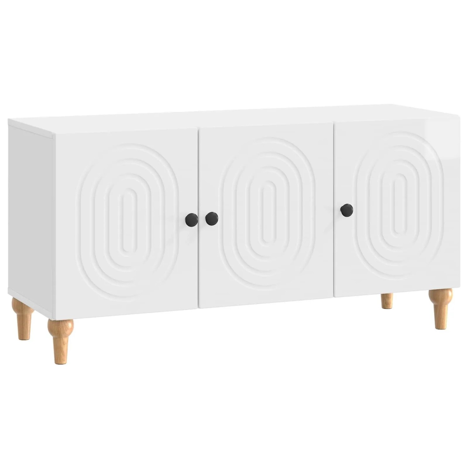 vidaXL TV-Schränk Hochglanz Weiß 99 x 34,5 x 50 cm Holzwerkstoff 894259
