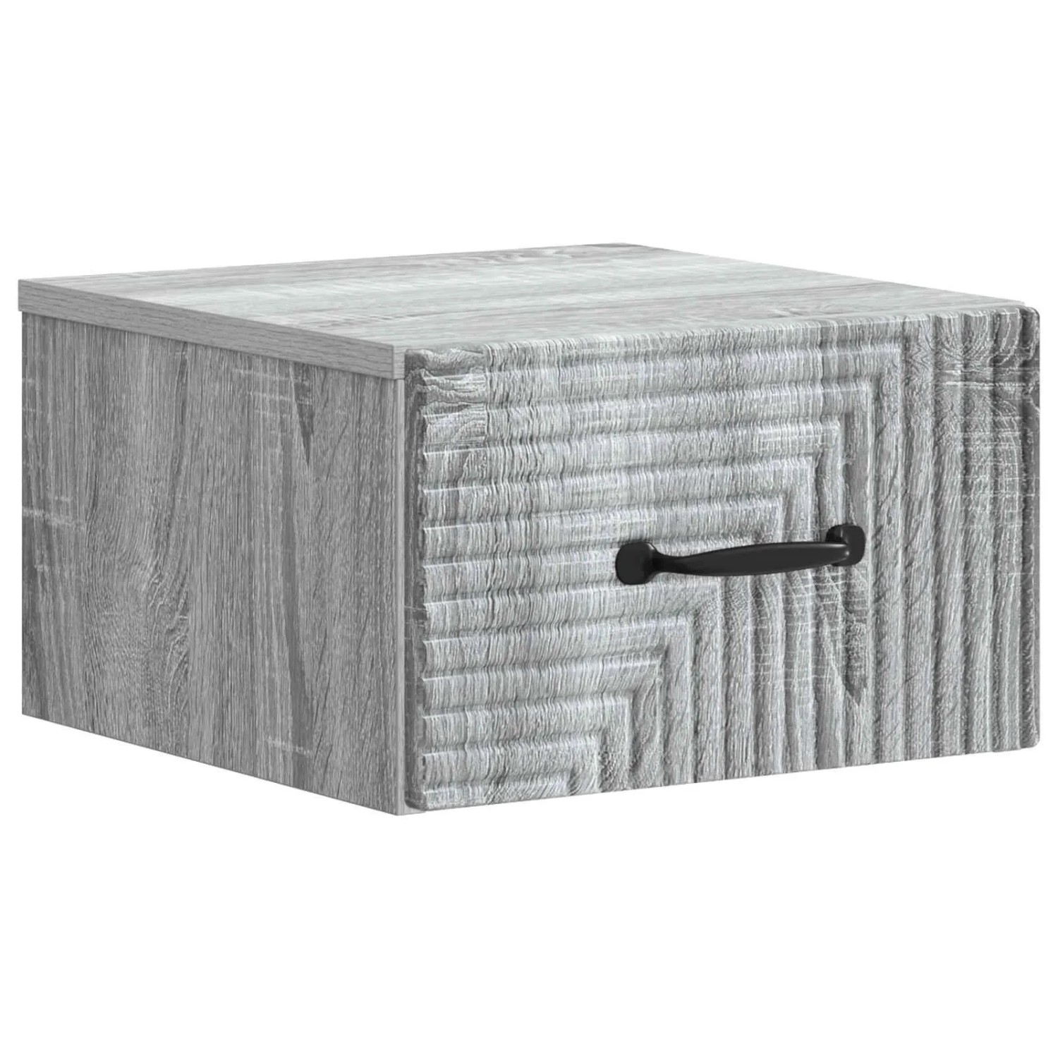 vidaXL Wandmontierter Nachttisch Graues Sonoma 34,5 x 33 x 20 cm 898607
