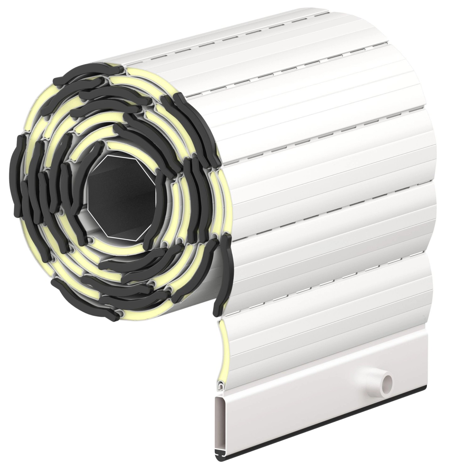 Rollwin Rollladen Alu Maxi 52 Weiss Fertigmaß 150 x 200 cm (BxH) Rolladenpa günstig online kaufen