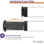 vasalat Set: Höhenverstellbare, runde Tischbeine in Edelstahl-Optik, 1100-1200 mm, 4 Stück.