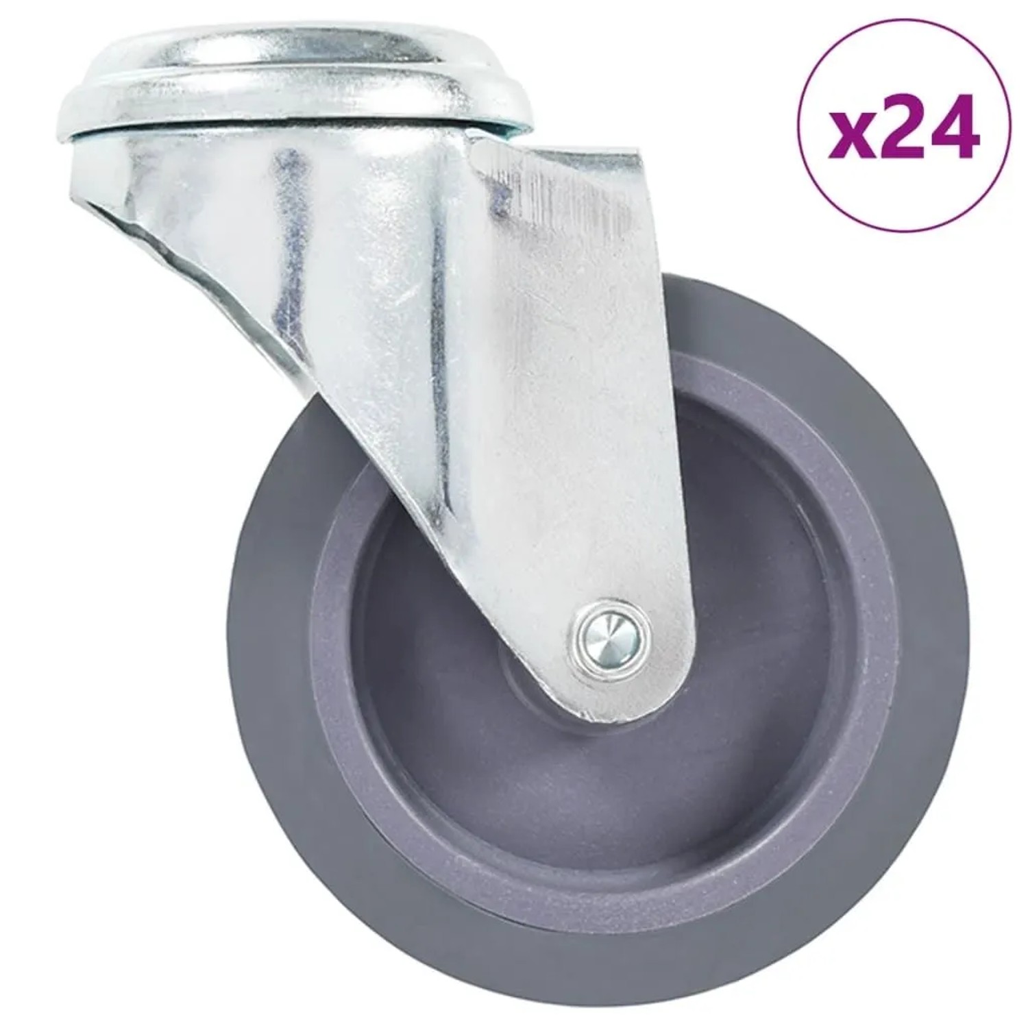 vidaXL 24 Stk Lenkrollen mit Bolzenloch 75 mm 277854