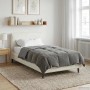 vidaXL Ganzjahresbettdecke Gepolstert Hellgrau 135 x 220 cm Mikrofaser 42026006_4
