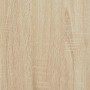 Sonoma Eiche Holzoptik des vidaXL Nachttisches aus Holzwerkstoff mit heller Maserung.
