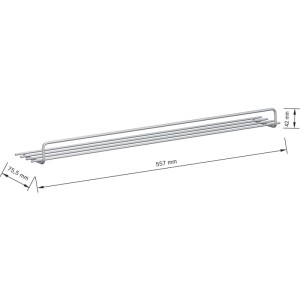 Vauth-Sagel Gewürzablage Top Spice 2er-Set aus silbernem Stahl mit Maßen 557x75,5x42 mm. Ordnungssystem.