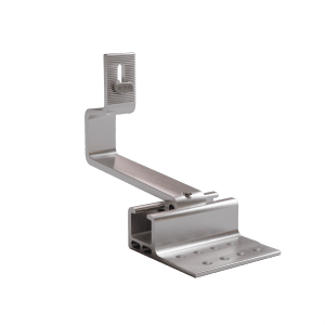 Verstellbarer SolMount Dachhaken aus Aluminium für Solaranlagen, 100mm Platte.