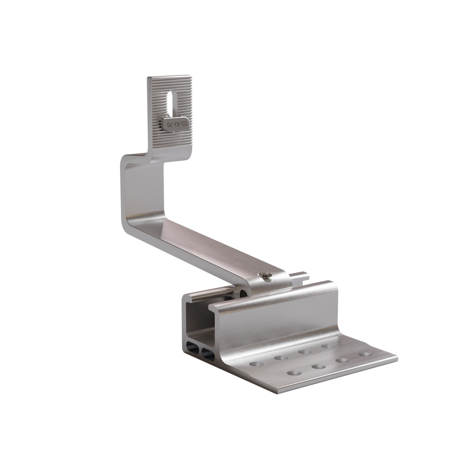 SolMount Aluminium Dachhaken in 3 Dimensionen verstellbar 100mm Platte Aluminium
