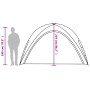 Maßzeichnung vidaXL Partyzelt, 219 cm hoch, mit Person als Größenvergleich. Pavillon.
