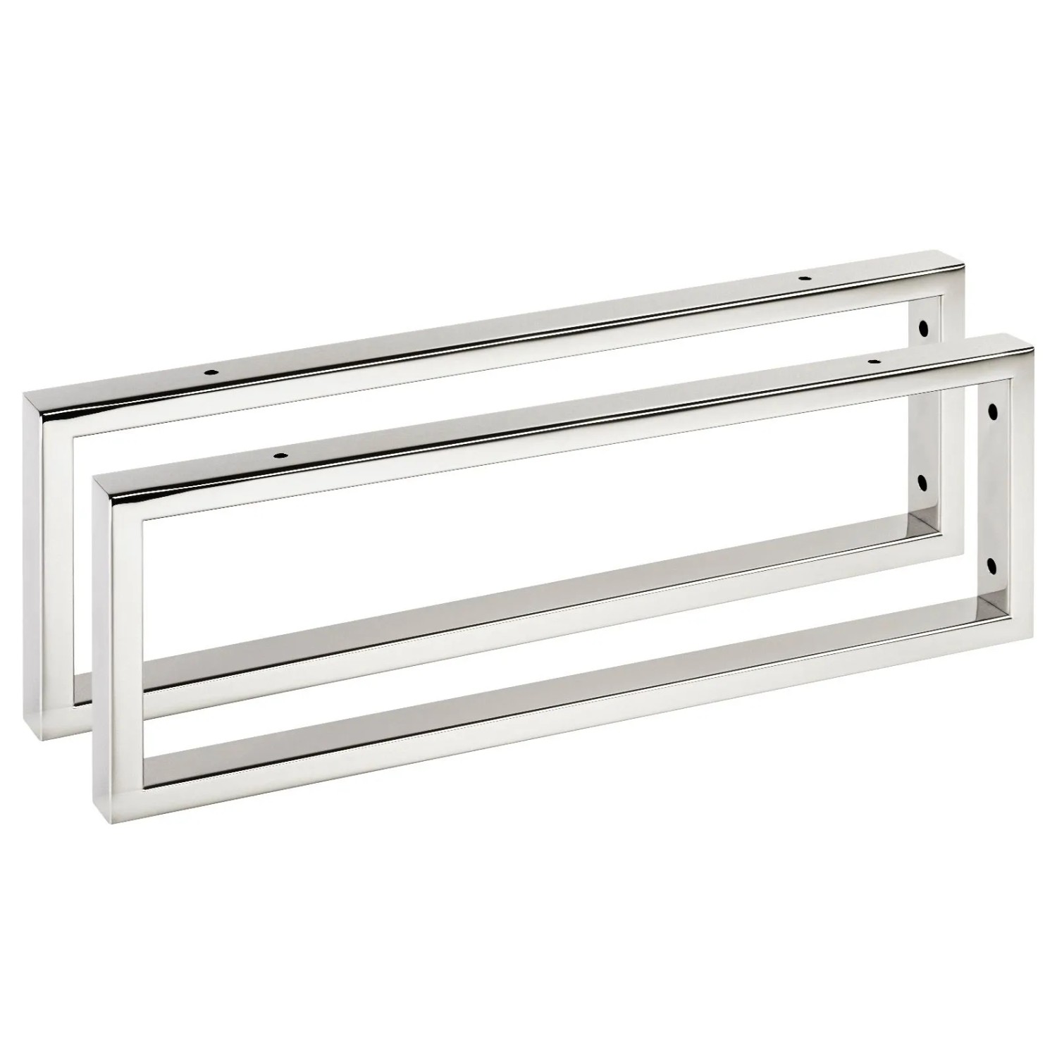 SOTECH 2 x Waschtischkonsole WK500 Rechteckig 500 x 150 mm Edelstahl Poliert