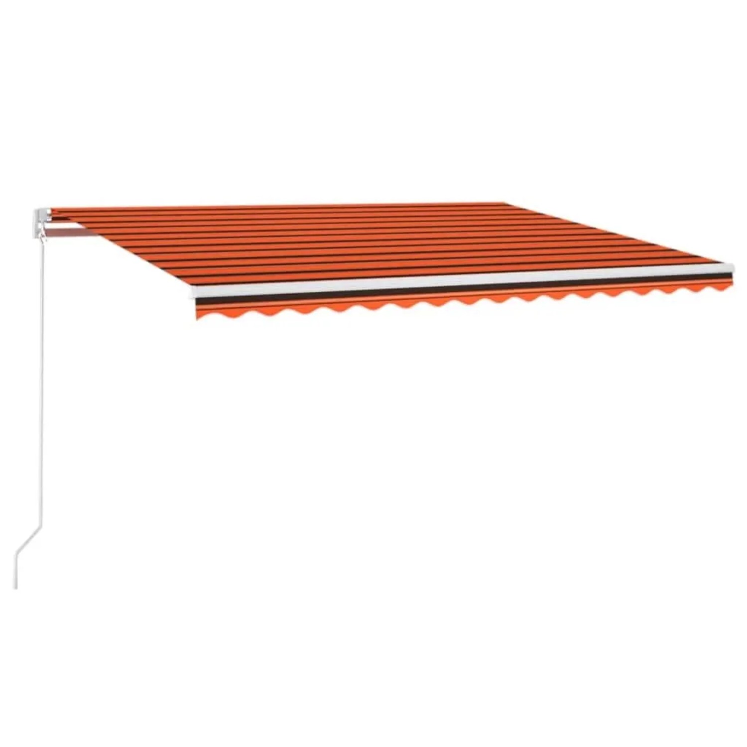 vidaXL Markise Manuell Einziehbar mit LED 400x300 cm Orange und Braun 30689 günstig online kaufen