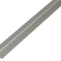 Silbernes Bodenausgleichsprofil aus Aluminium, 9x20x2000 mm, für Übergänge zwischen Bodenbelägen.
