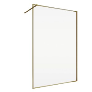 Schulte Duschwand Walk In Trend 2.0 in Goldoptik, 200x140 cm, barrierefrei und modern.
