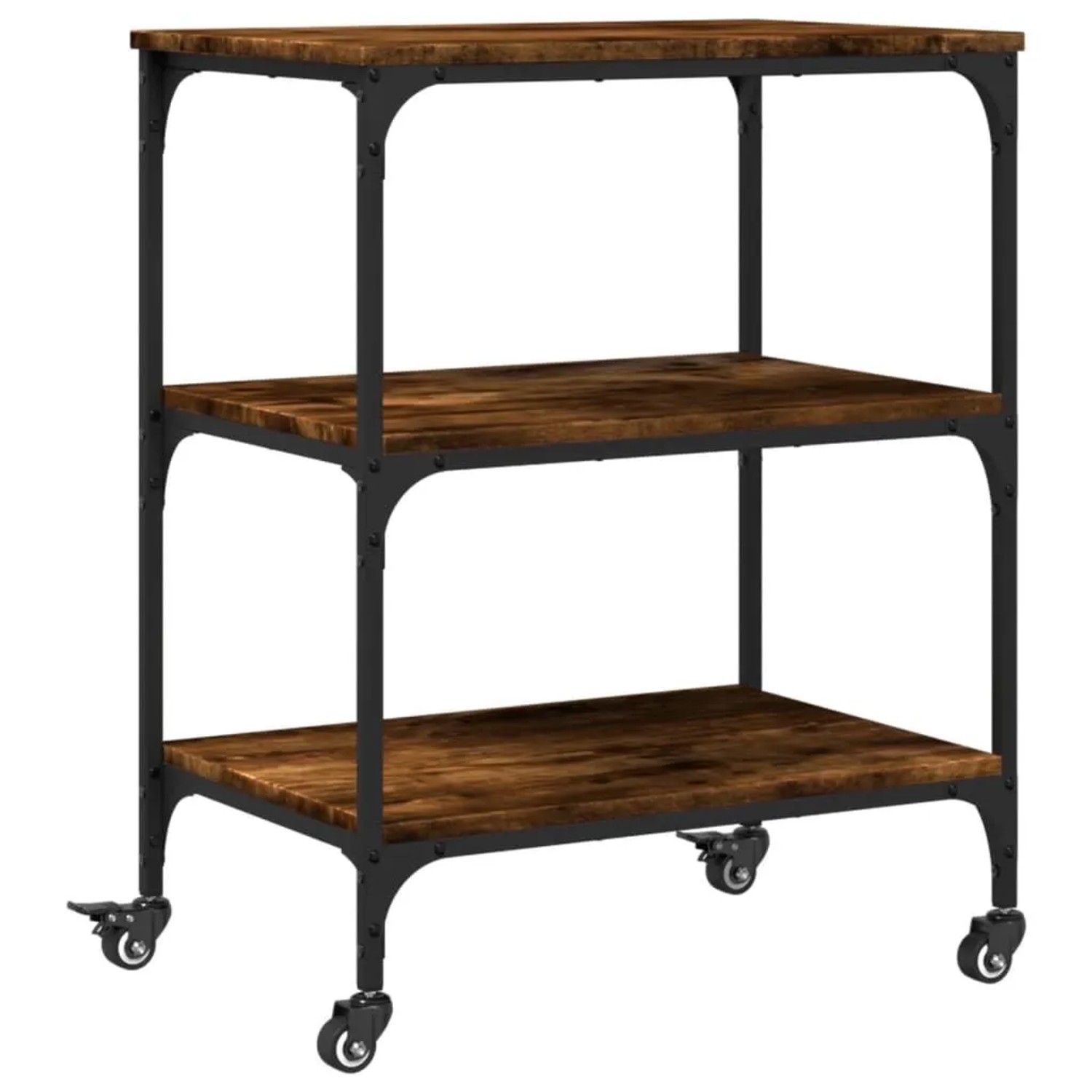 vidaXL Küchenwagen Räuchereiche 60x41x76 cm Holzwerkstoff 842303