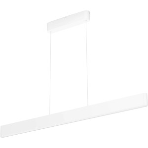 Weiße Philips Hue Ensis Pendelleuchte mit Duo-Effekt und 4.750 lm für stimmungsvolle Beleuchtung.