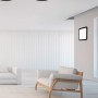 Moderne, schwarze Reality LED Deckenleuchte Camillus im Wohnraum.