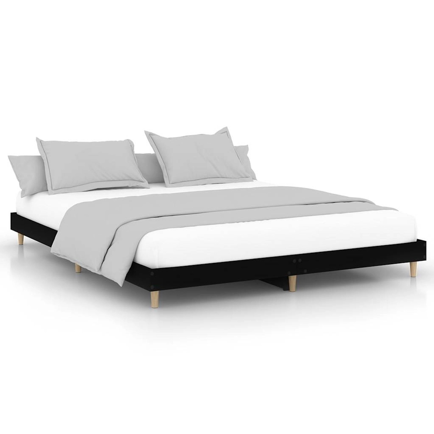 vidaXL Bettgestell Schwarz 120x200 cm Holzwerkstoff 832046 günstig online kaufen