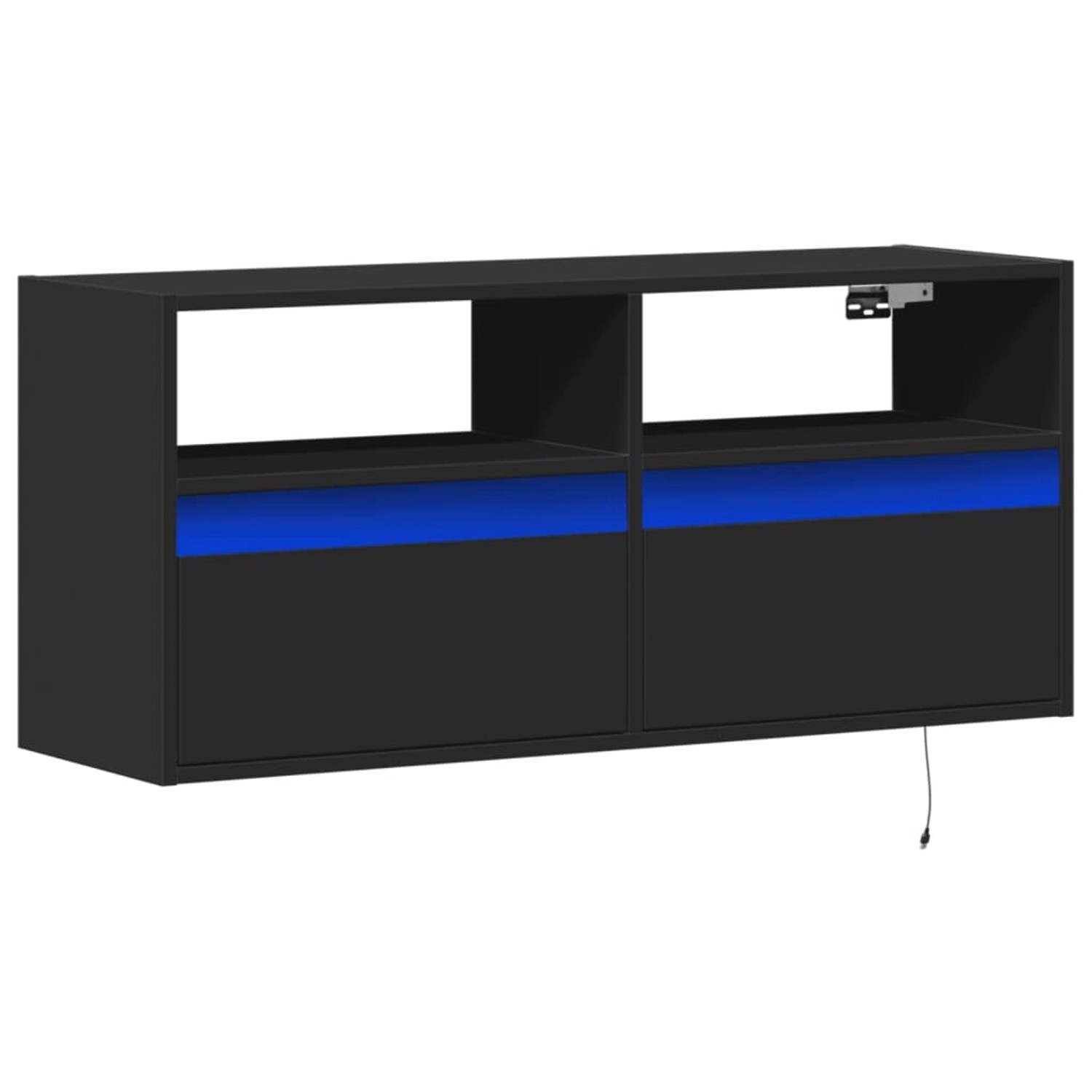 vidaXL TV-Wandschrank mit LED-Beleuchtung Schwarz 100x31x45 cm 852335 günstig online kaufen