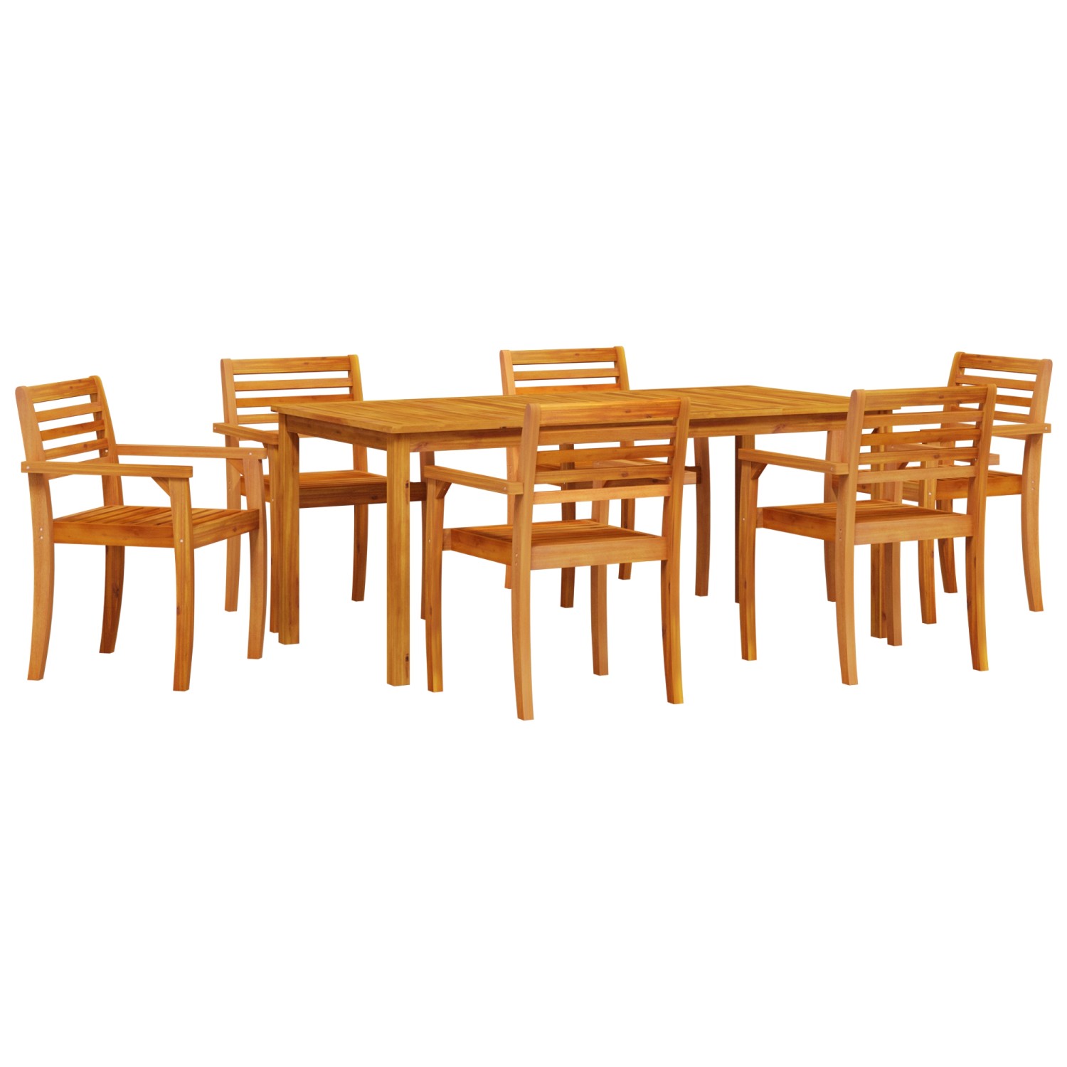 vidaXL 7-tlg Garten-Essgruppe Massivholz Akazie 3375673 günstig online kaufen