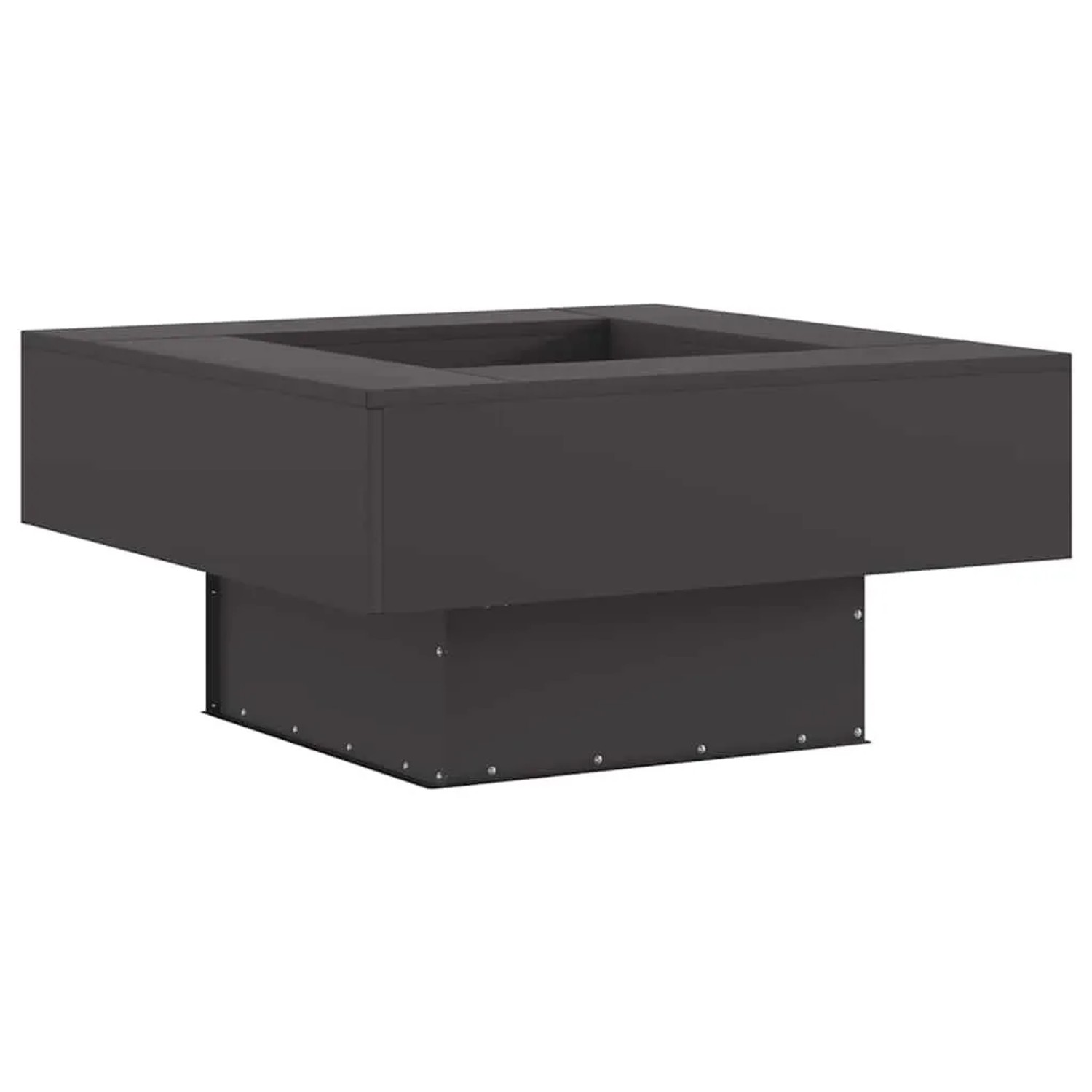 vidaXL Feuerstelle Schwarz 80 x 80 x 40 cm Stahl 858956