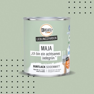 CREATE! by OBI Buntlack Lieblingsfarbe Maja Jadegrün Seidenmatt 0,75 l