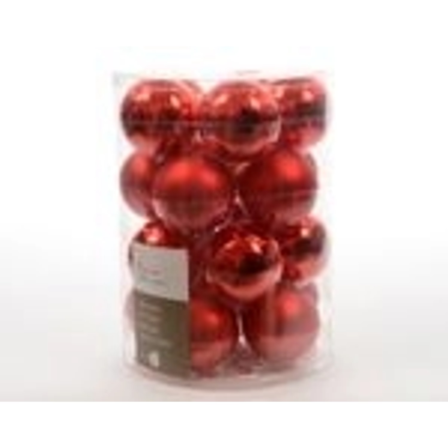 Kaemingk Weihnachtsbaumkugeln Glas 6 cm 20 Stueck Weihnachtsrot Glaenzend Matt