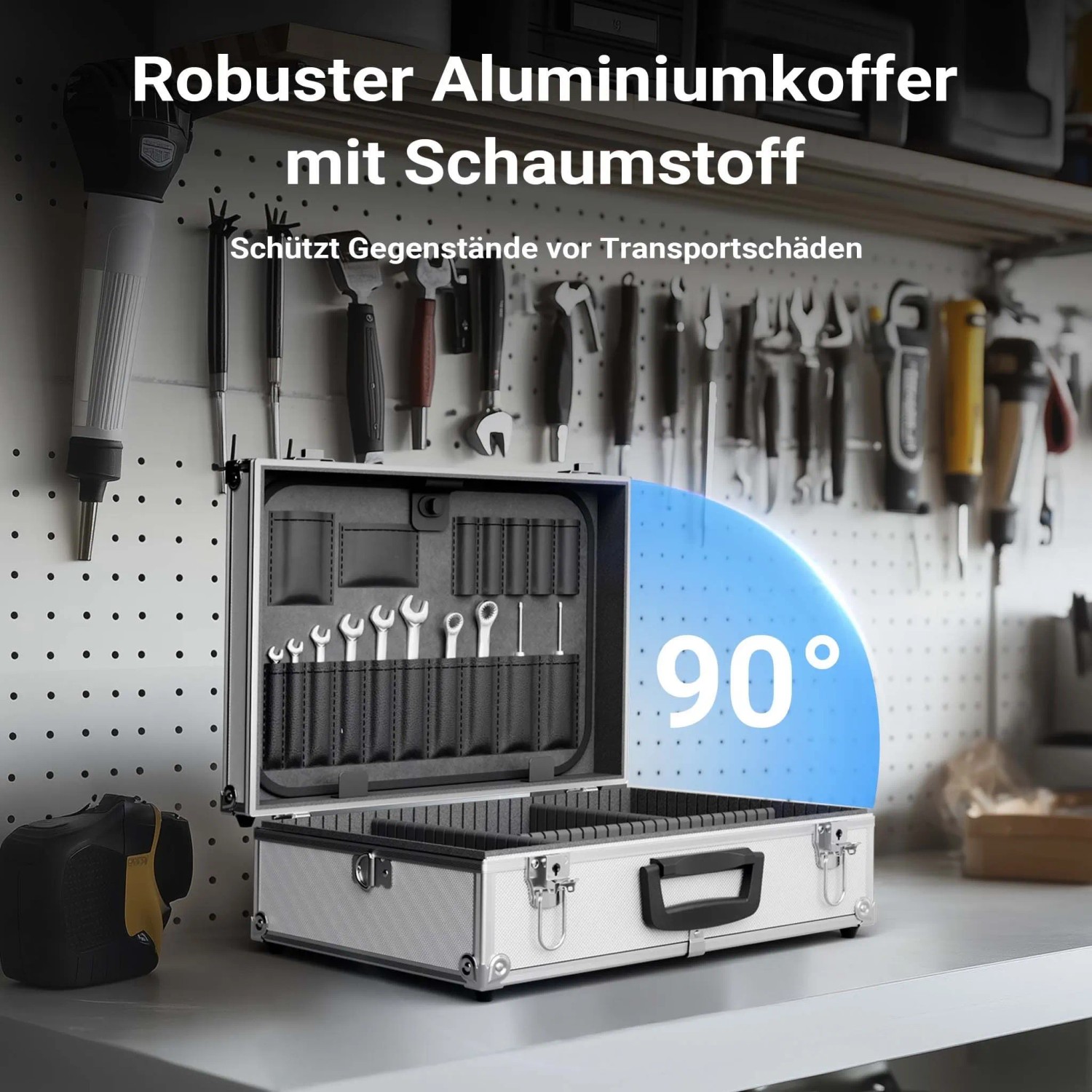 Wiltec Alu Universalkoffer 46X33X152Cm Werkzeugkoffer Schaumstoff Transportbox_4